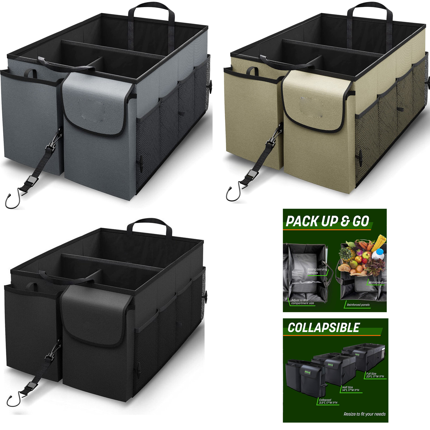 Multi Compartment Automotive SUV Car Organizer