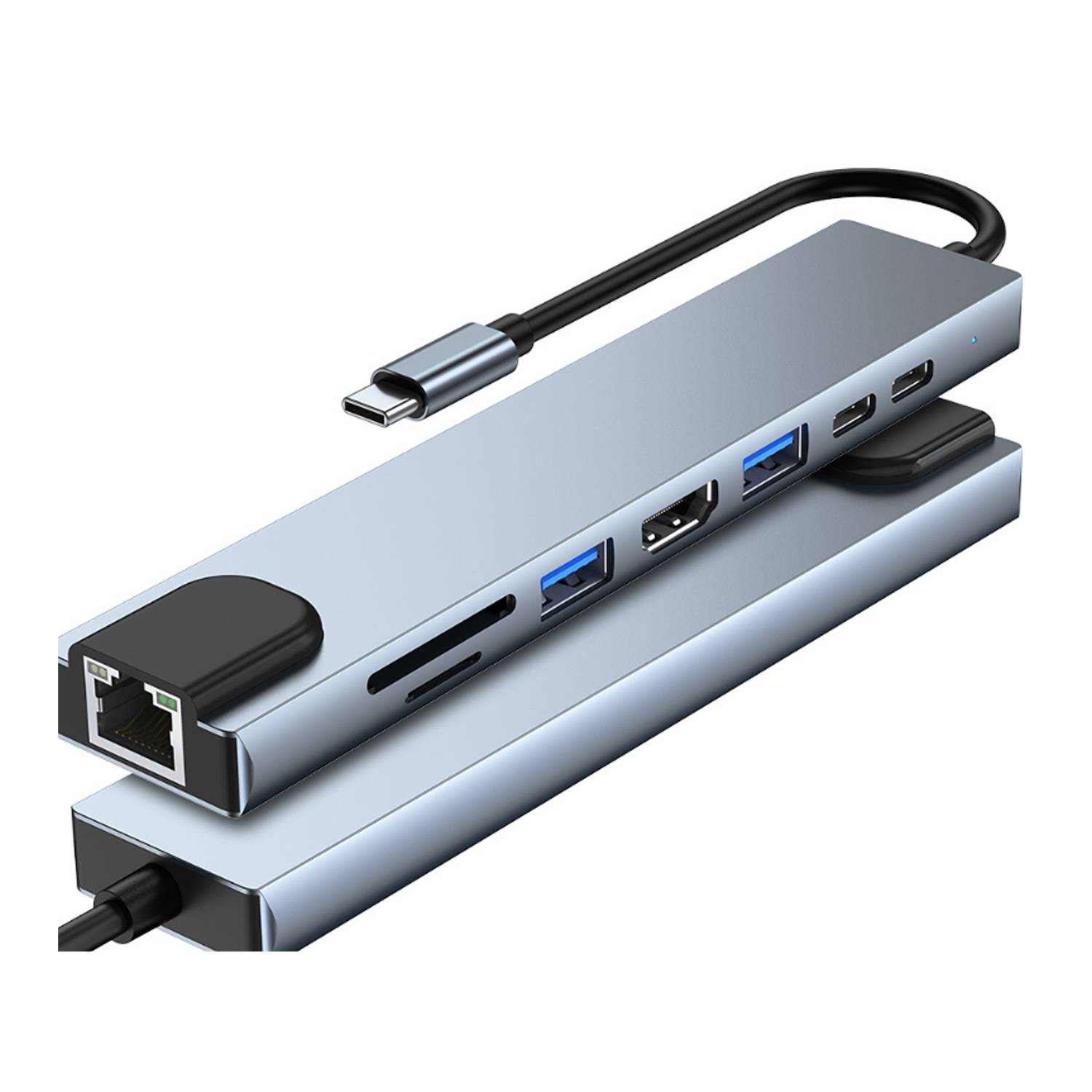 8 in 1 UsB C Hub Type C to 4K HDTV Adapter 5