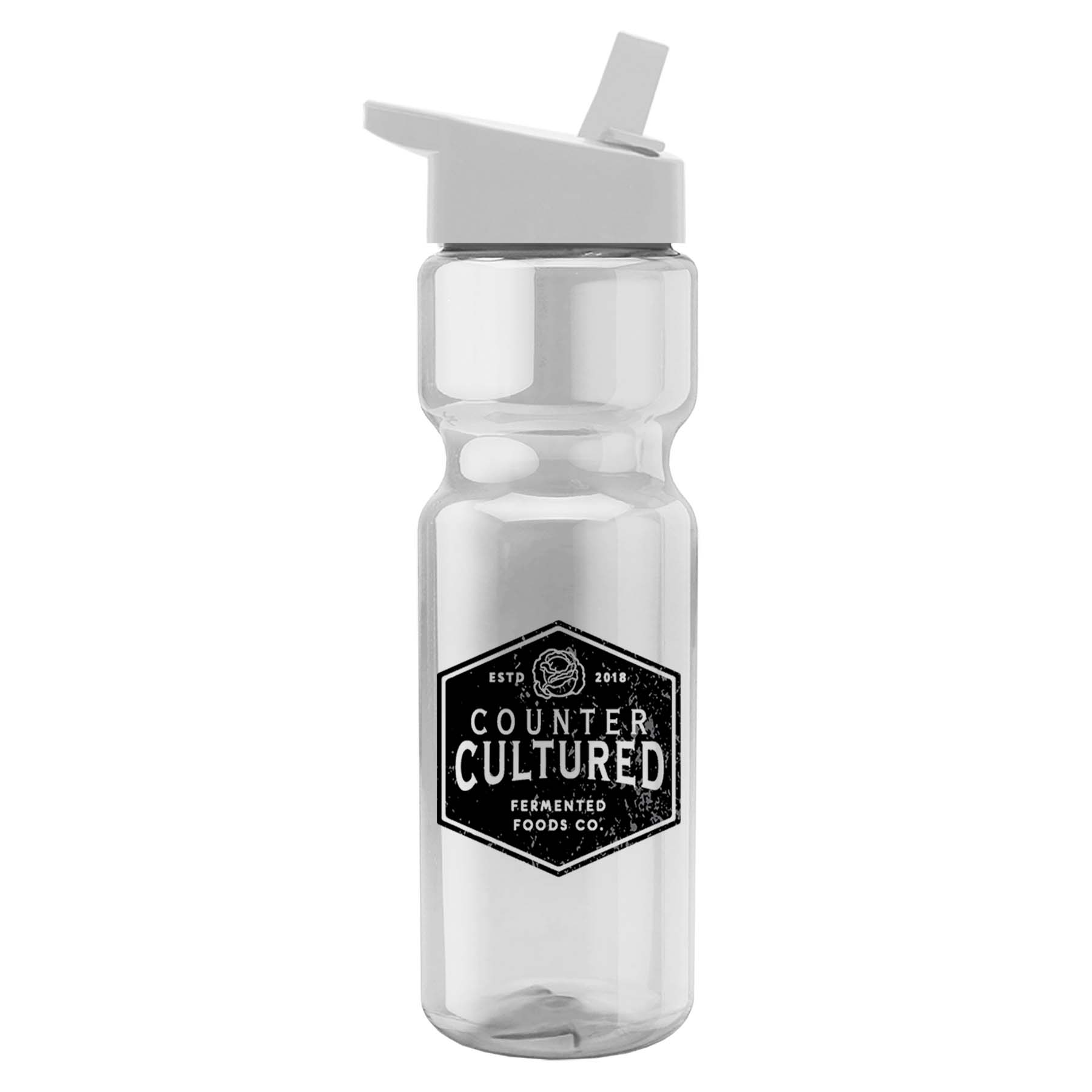 Champion - 28 oz. Transparent Bottle with Flip Straw Lid 3
