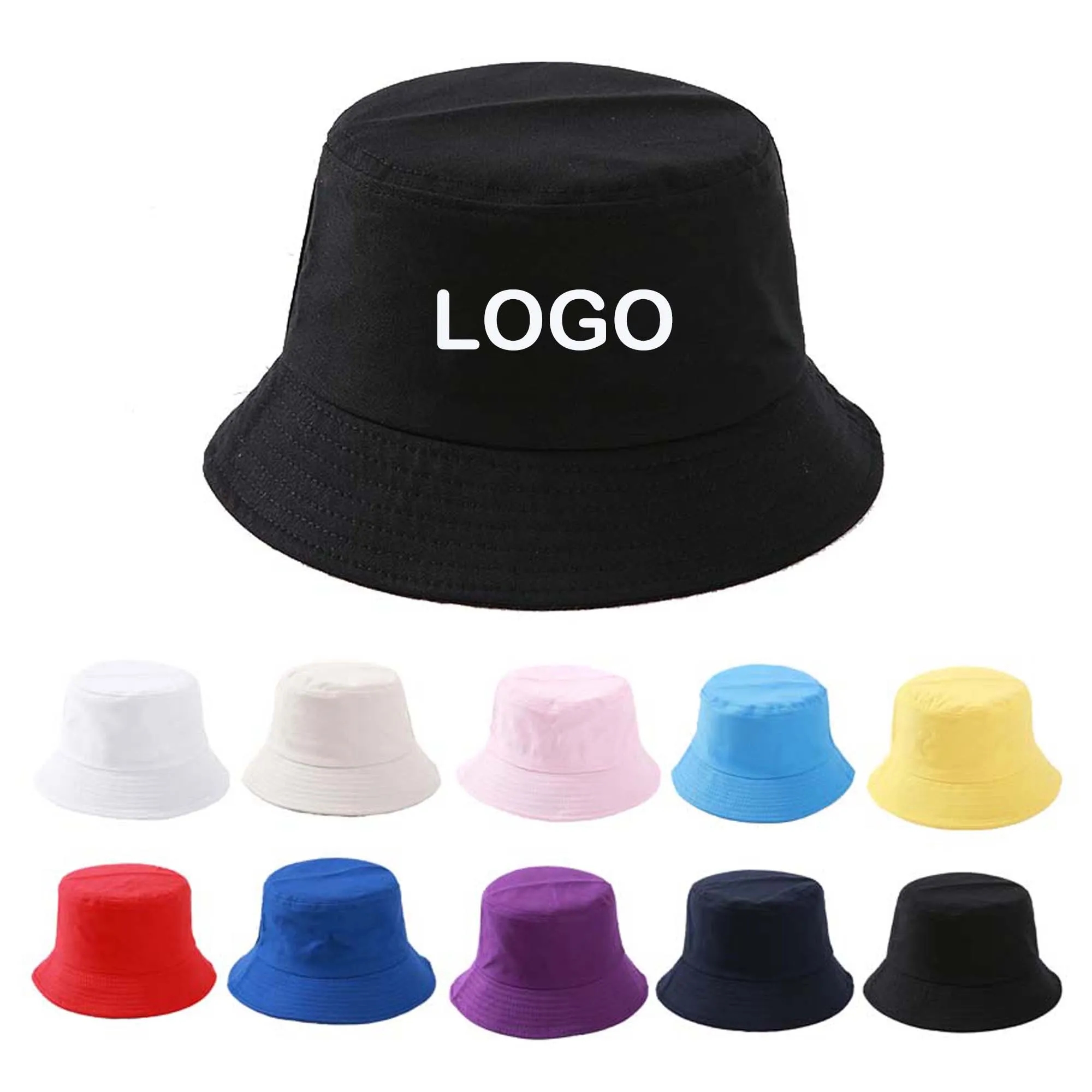 Bucket Hat Unisex 100% Cotton Outdoor Cap