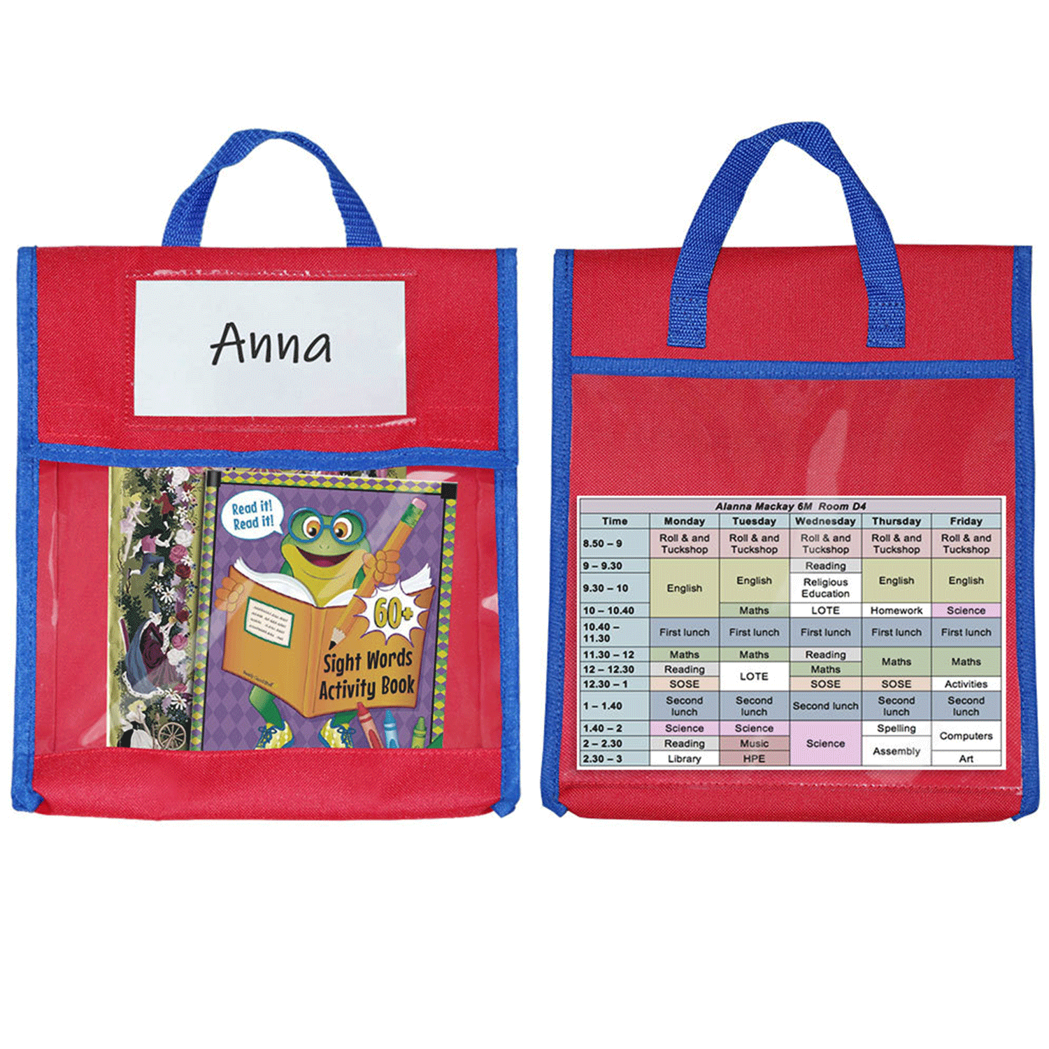 Lightweight Classroom Book Bag W/ Student Name Label 16