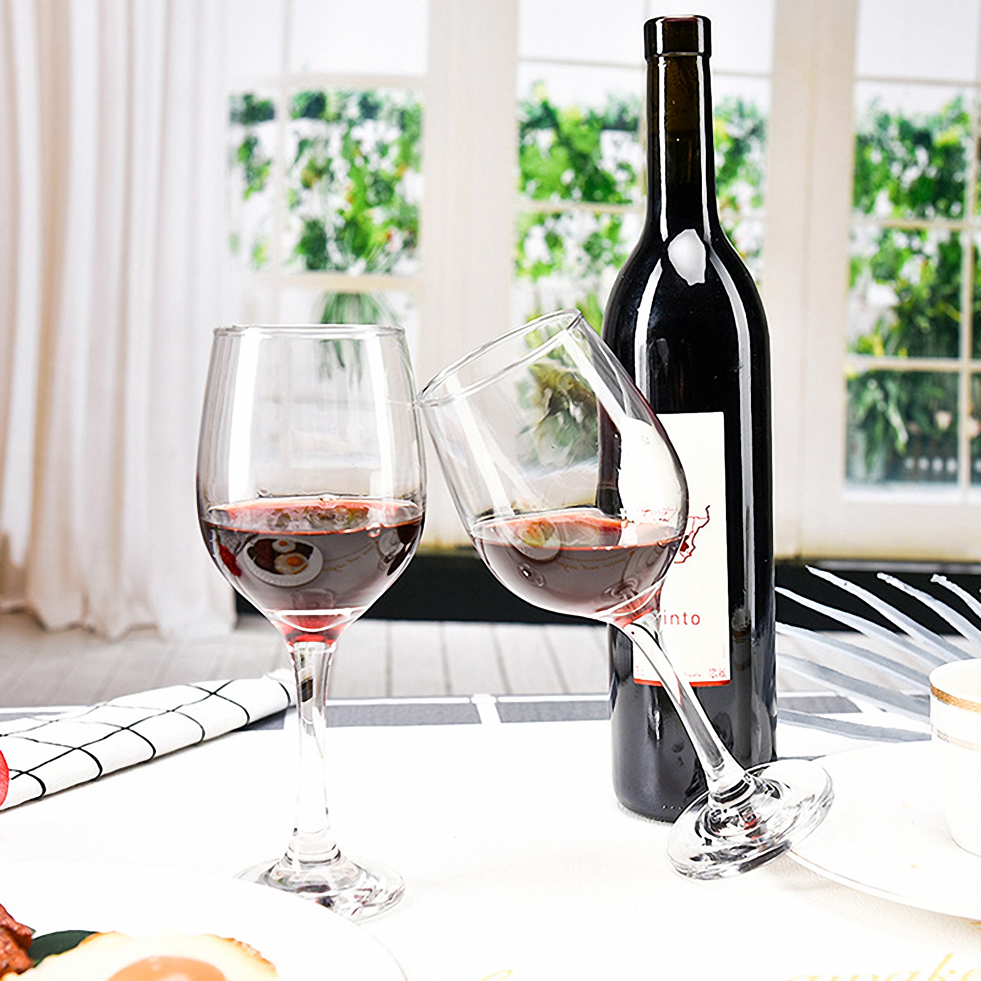 13oz Clear Wine Glass Set 2
