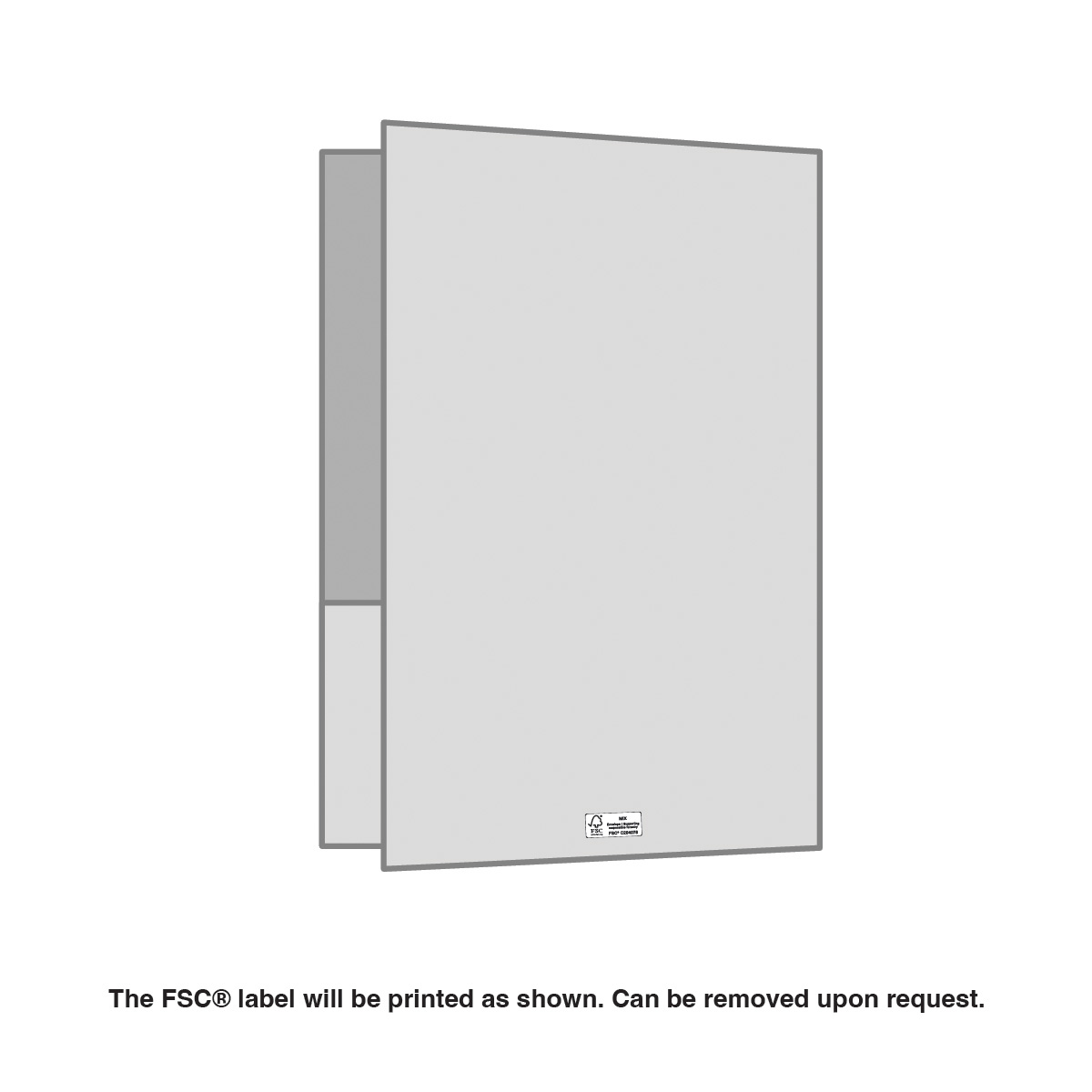 Mini Pocket Folder - Full Color Imprint Std. White Gloss 9