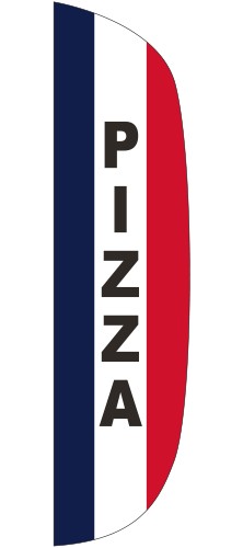 "PIZZA" 3' x 12' Message Flutter Flag 1
