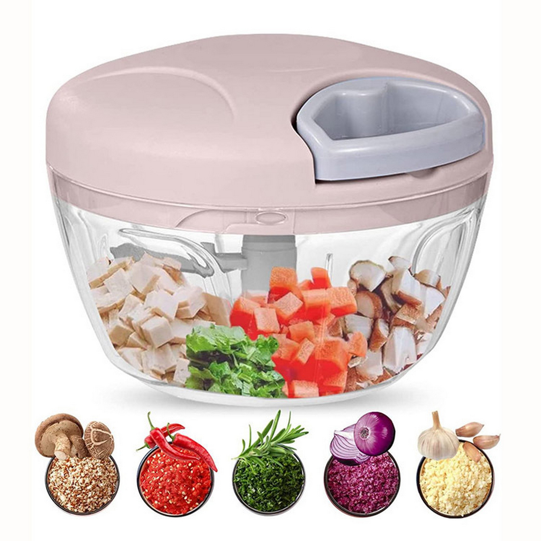 Hand Pull Manual Food Chopper 6