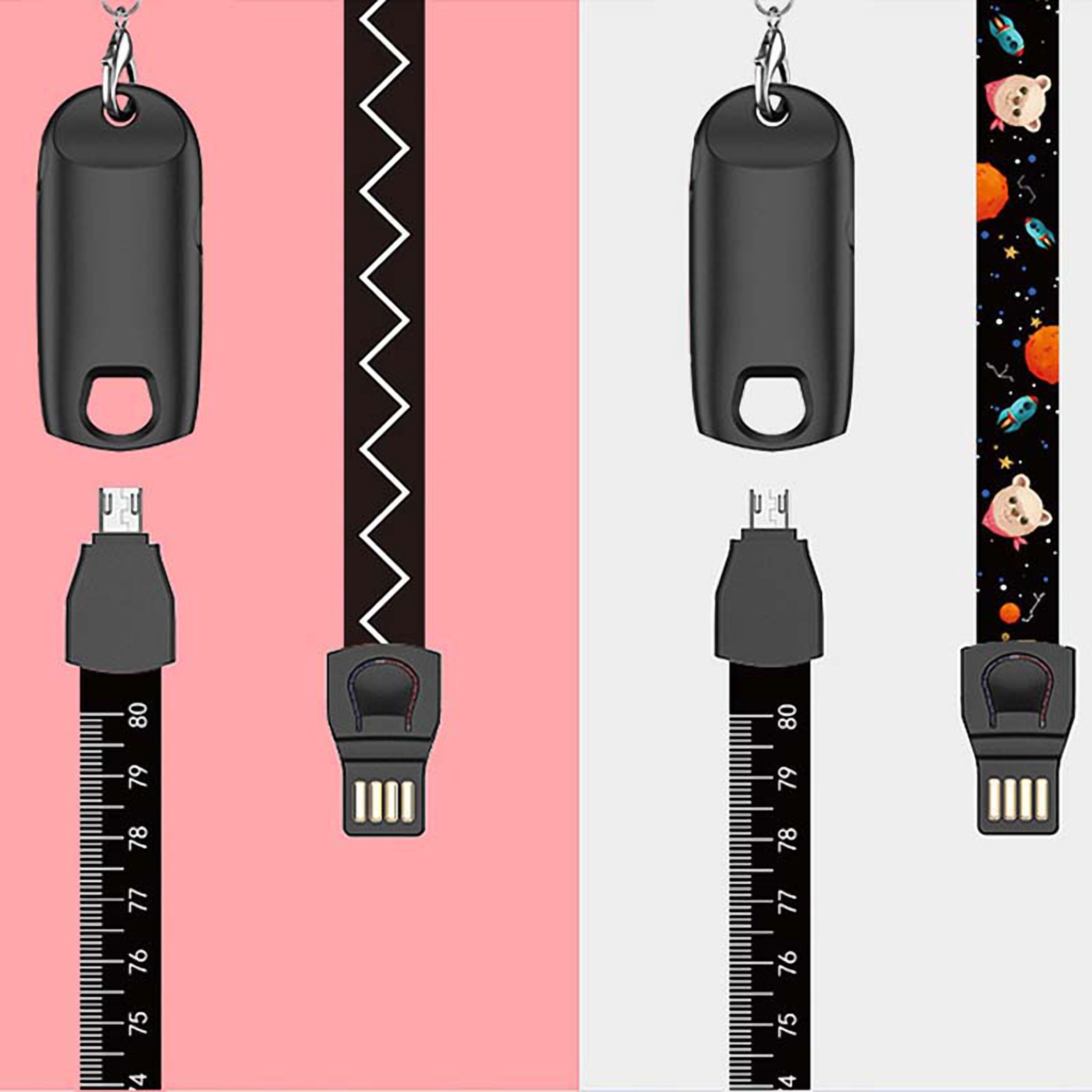 3-in-1 Polyester Charging Cable Lanyard 5