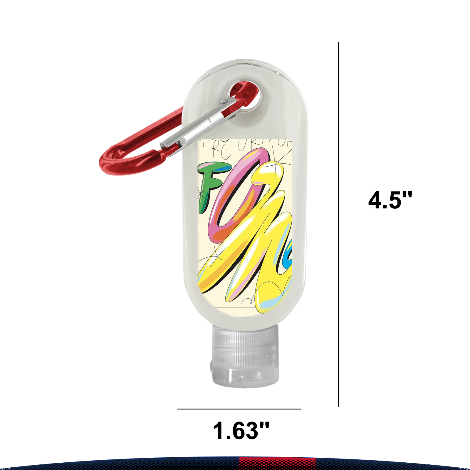 1.9 oz. Seth Clear Bottle SPF 30 Sunscreen with Carabiner 12