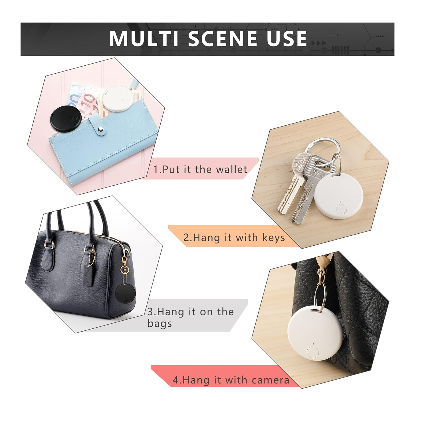 Delicate And Usful Bluetooth Tracker w/ GPS Tracking 5