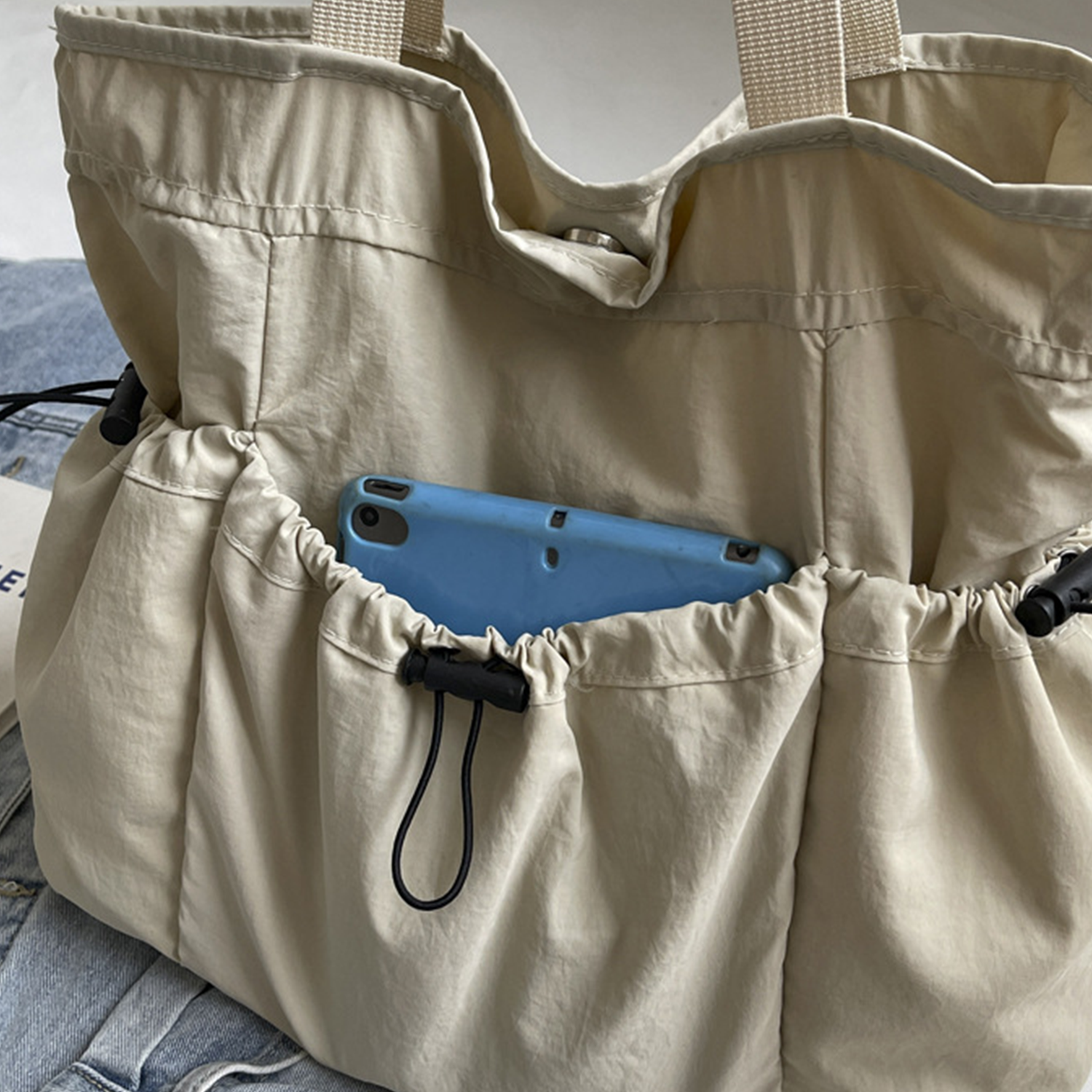 Large Capacity Nylon Travel Tote Bag, custom luggage with logo imprint 10