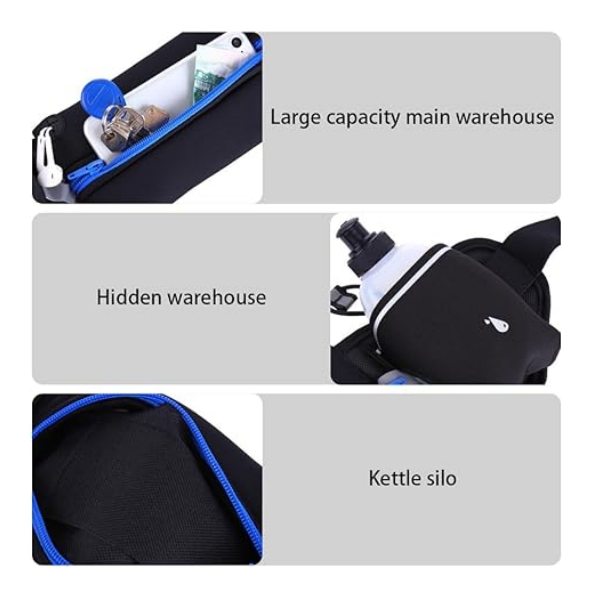 Running Belt Bag With 2 Water Bottle 4