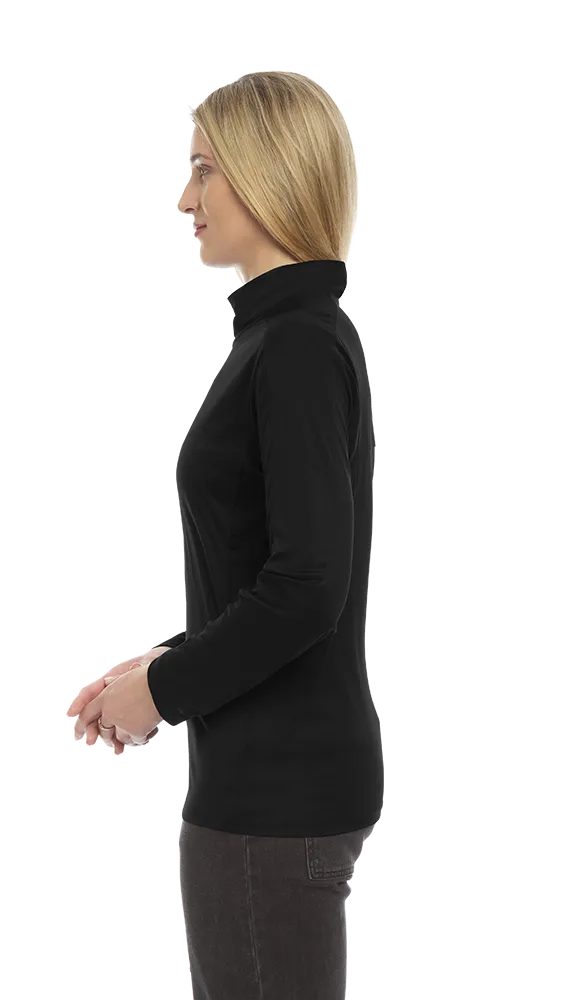 Ladies' Wicking L/S Solid Zip Pullover, custom hoodie or sweatshirt with logo imprint 50