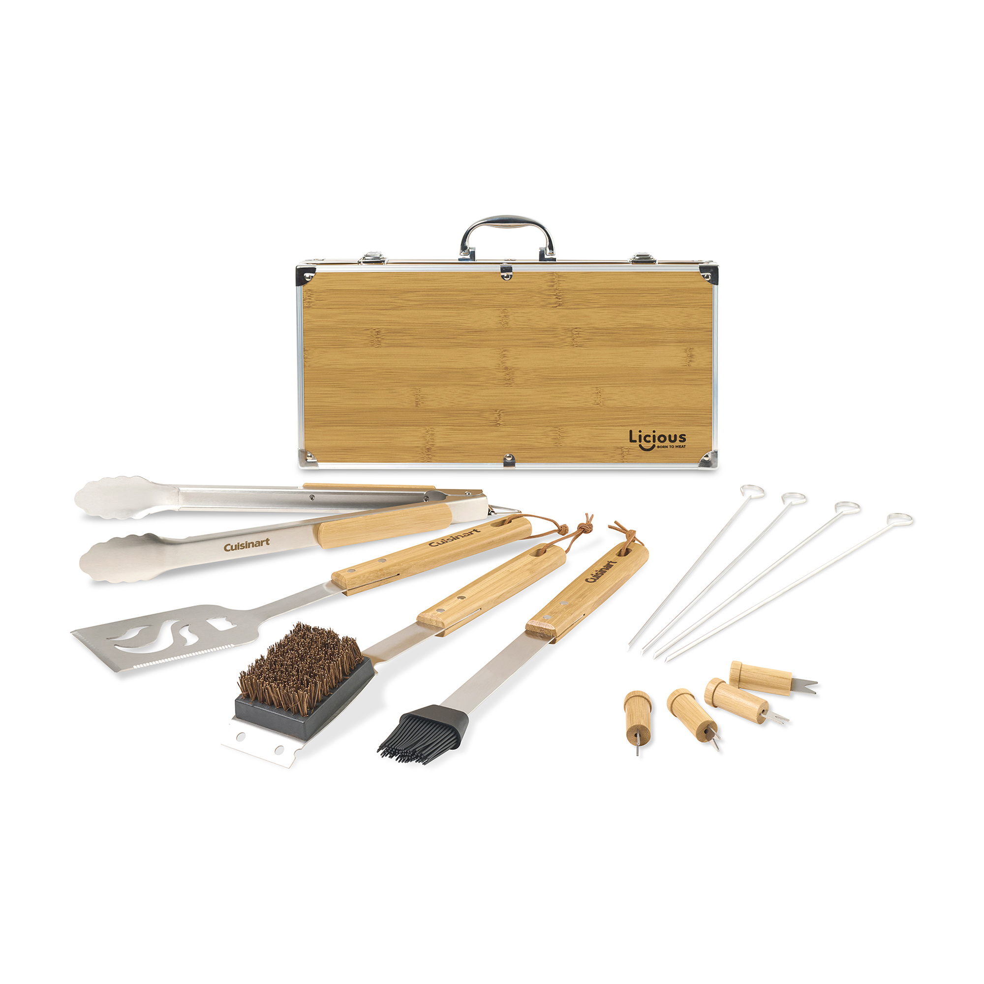 Cuisinart Outdoors® Bamboo 13 PC Grill Tool Set 15