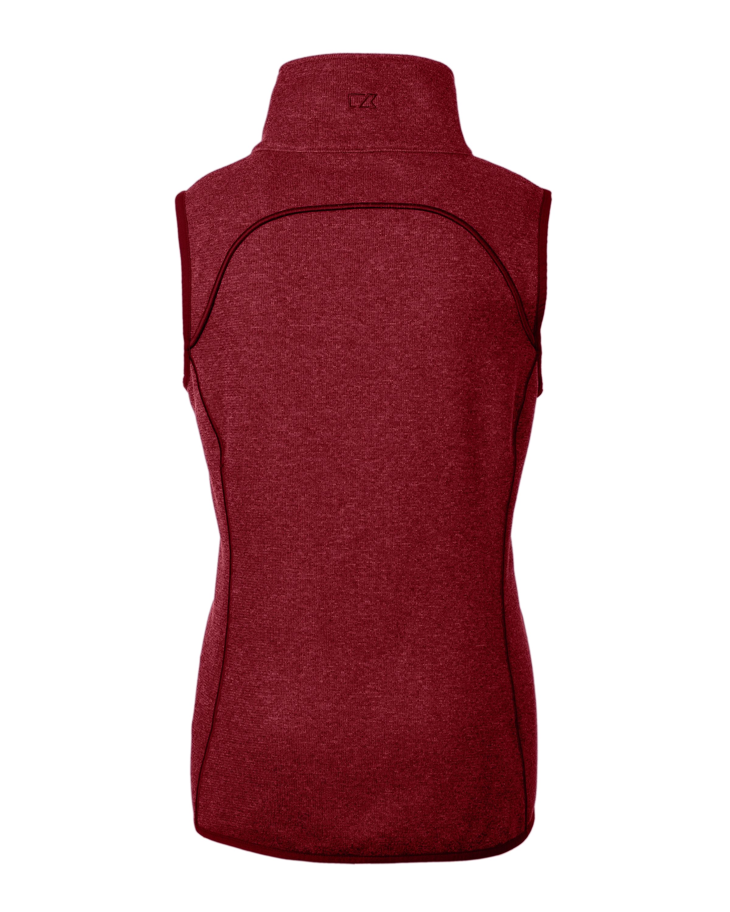 Cutter & Buck Mainsail Sweater-Knit Womens Full Zip Asymmetrical Vest 44