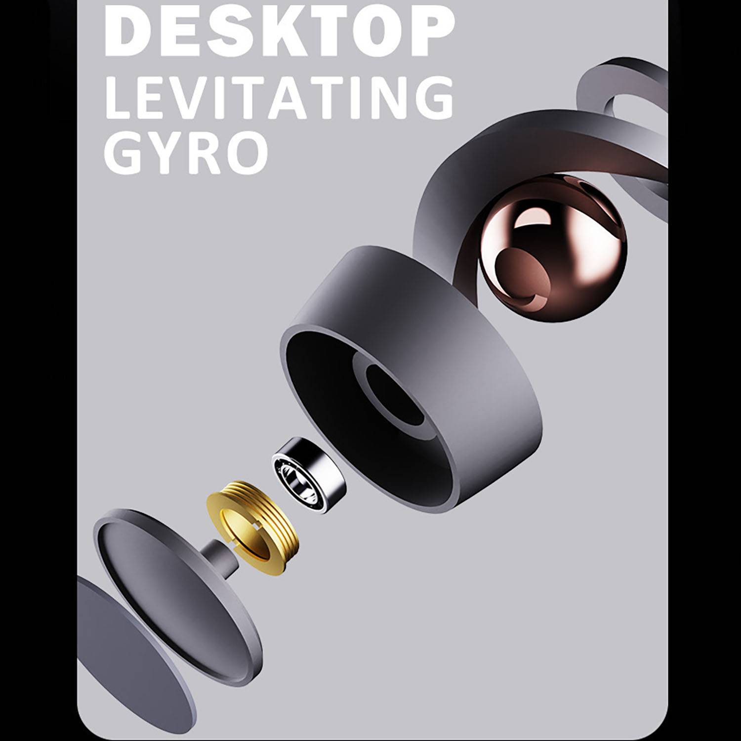 Suspended Gyroscope Ornament - Gravity Defying Desk Toy 3