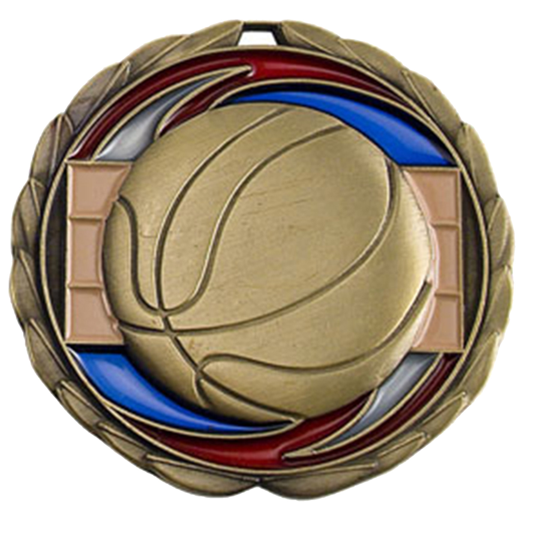Stock Color Medals: Basketball