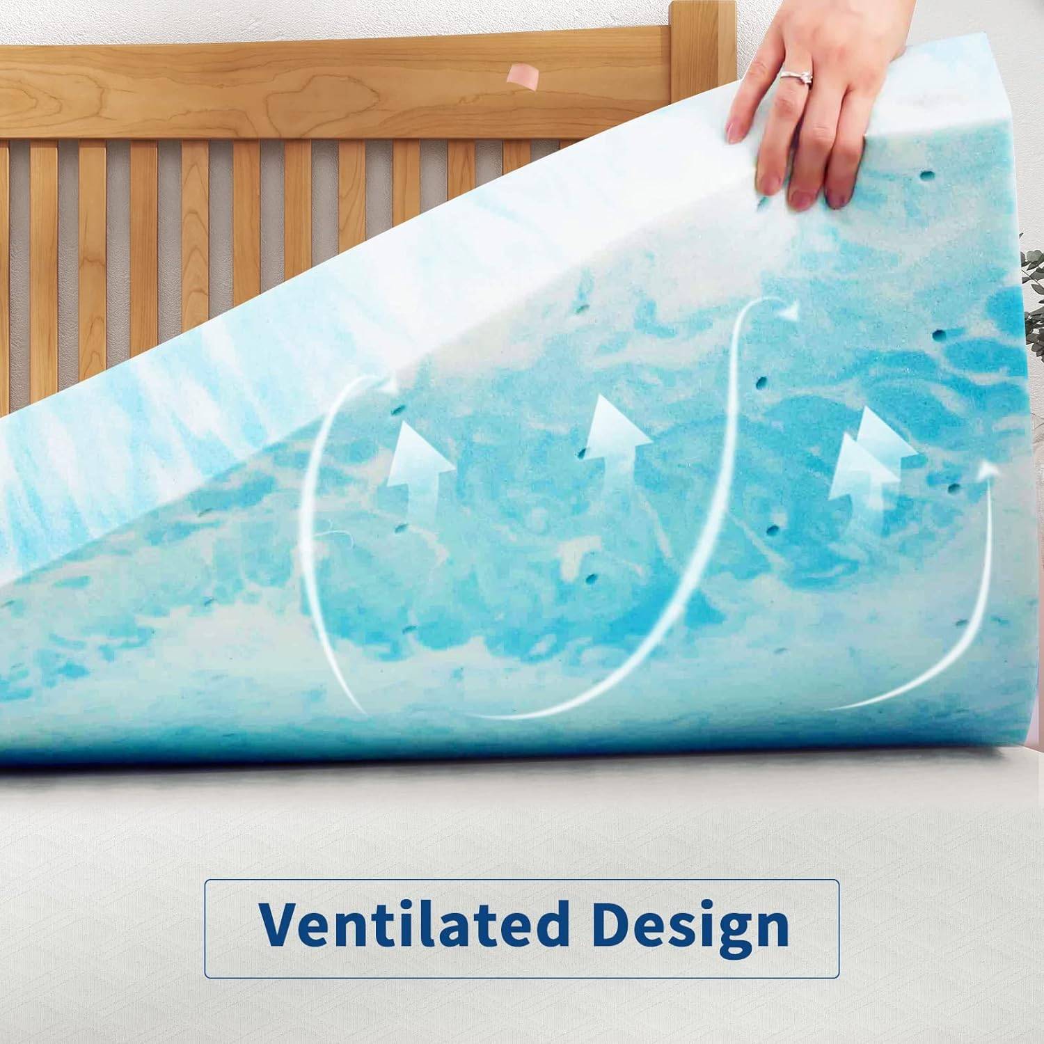 Gel Infused Memory Foam Mattress Topper 5