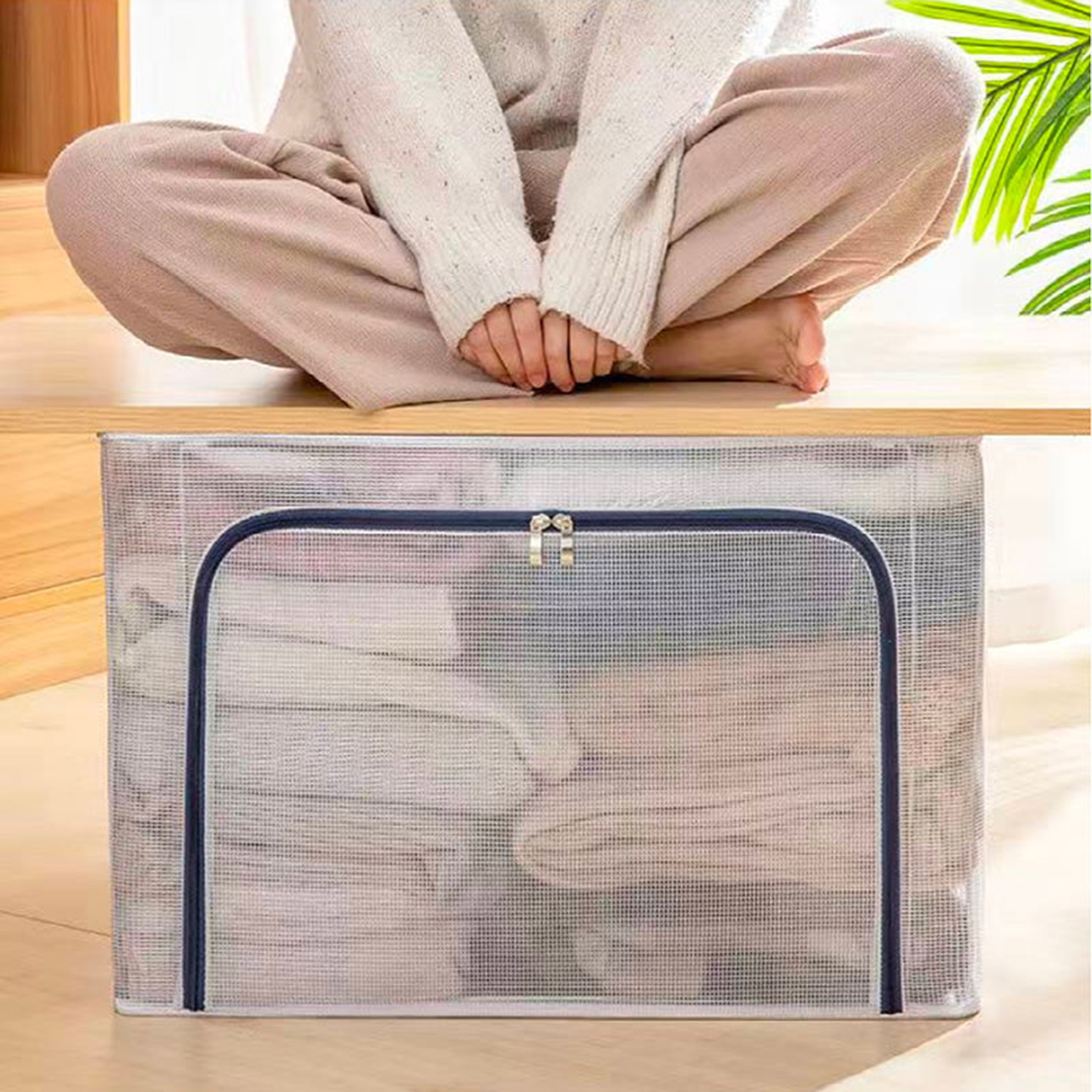 Steel Frame Clothing Bath Towels Organizer Box 2