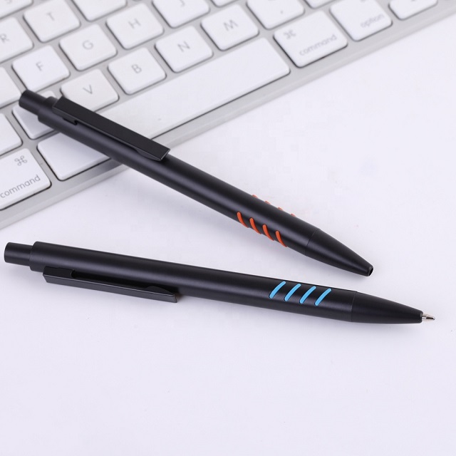 Black Matte Metal Body Click Ballpoint Pen 5