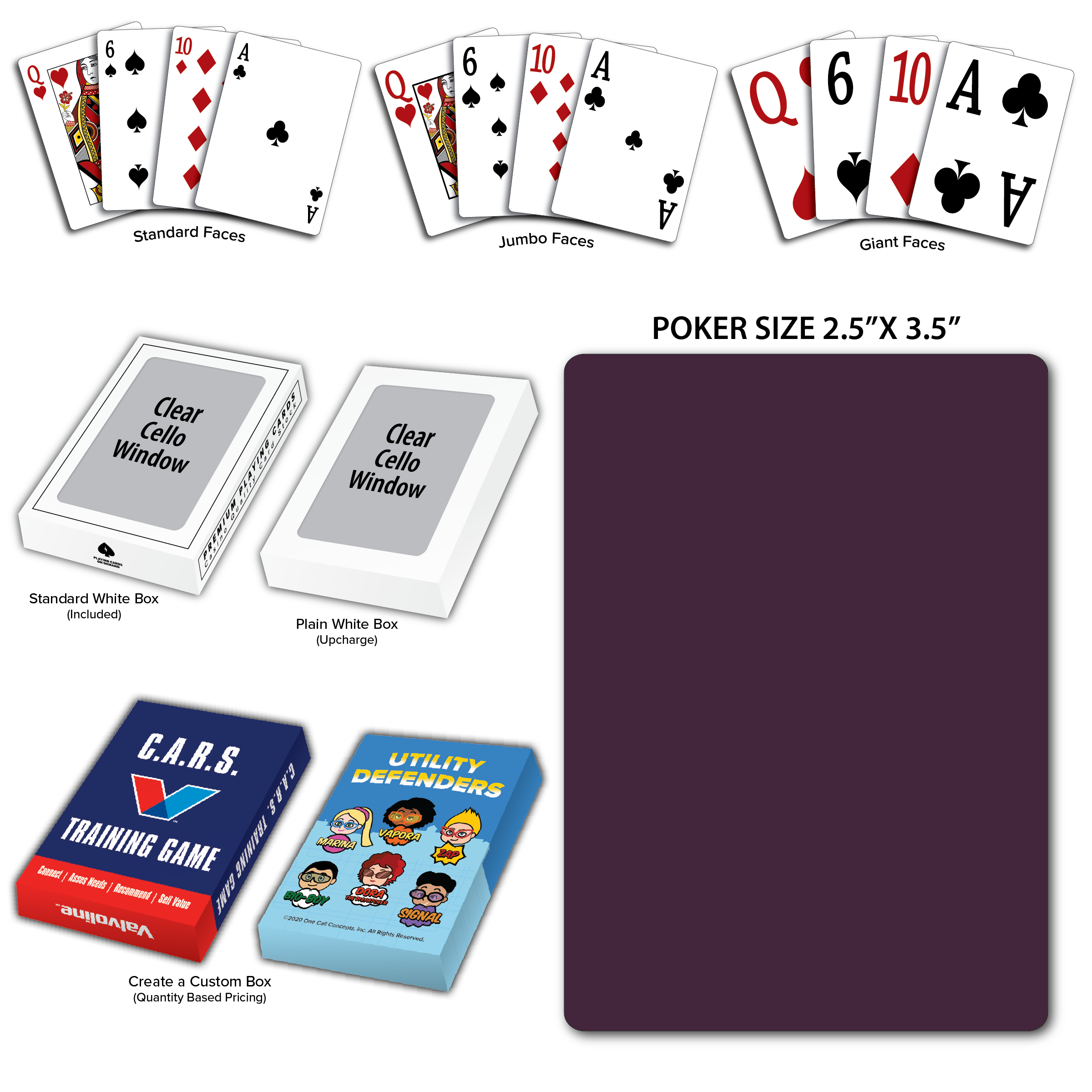 Solid Back Plum Poker Size Playing Cards 4
