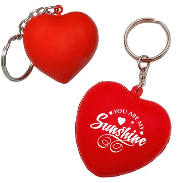 Heart Shape Stress Ball Keychain 1