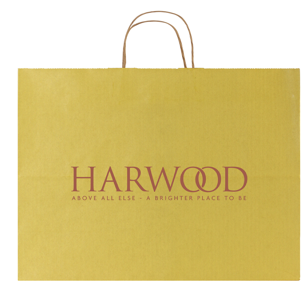 Striped Tinted Kraft Shopping Bags 1