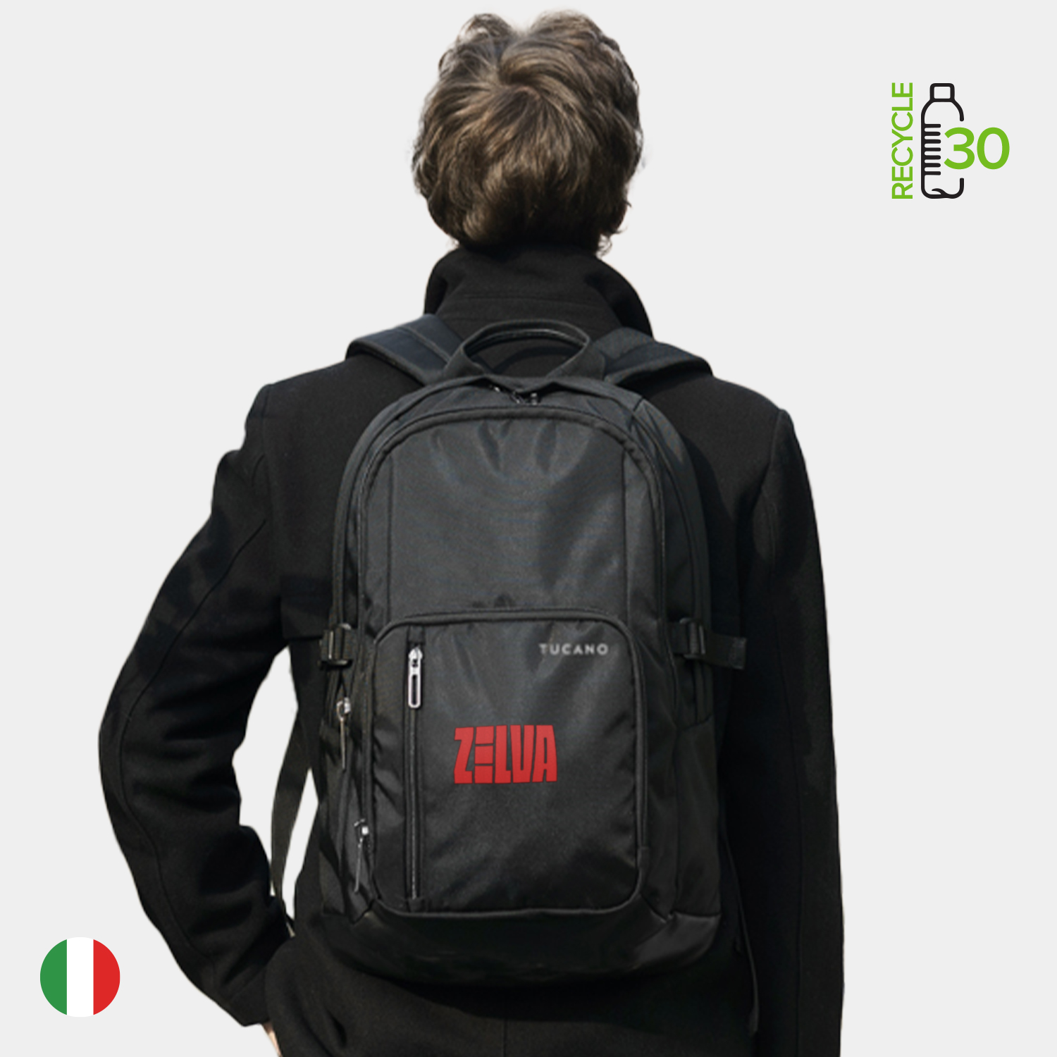TUCANO - Italy® CENTRO Recycled Modern Business Executive Backpack 9
