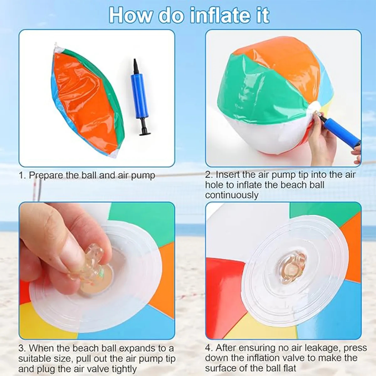 Holiday Swimming Pool Party Colored Inflatable Beach Ball 3