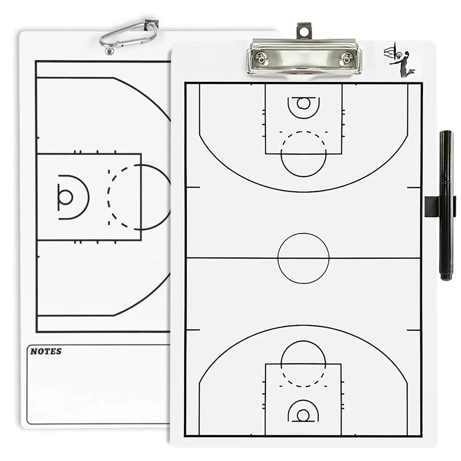 Double-Sided Dry Erase Basketball Coach Clipboard 6
