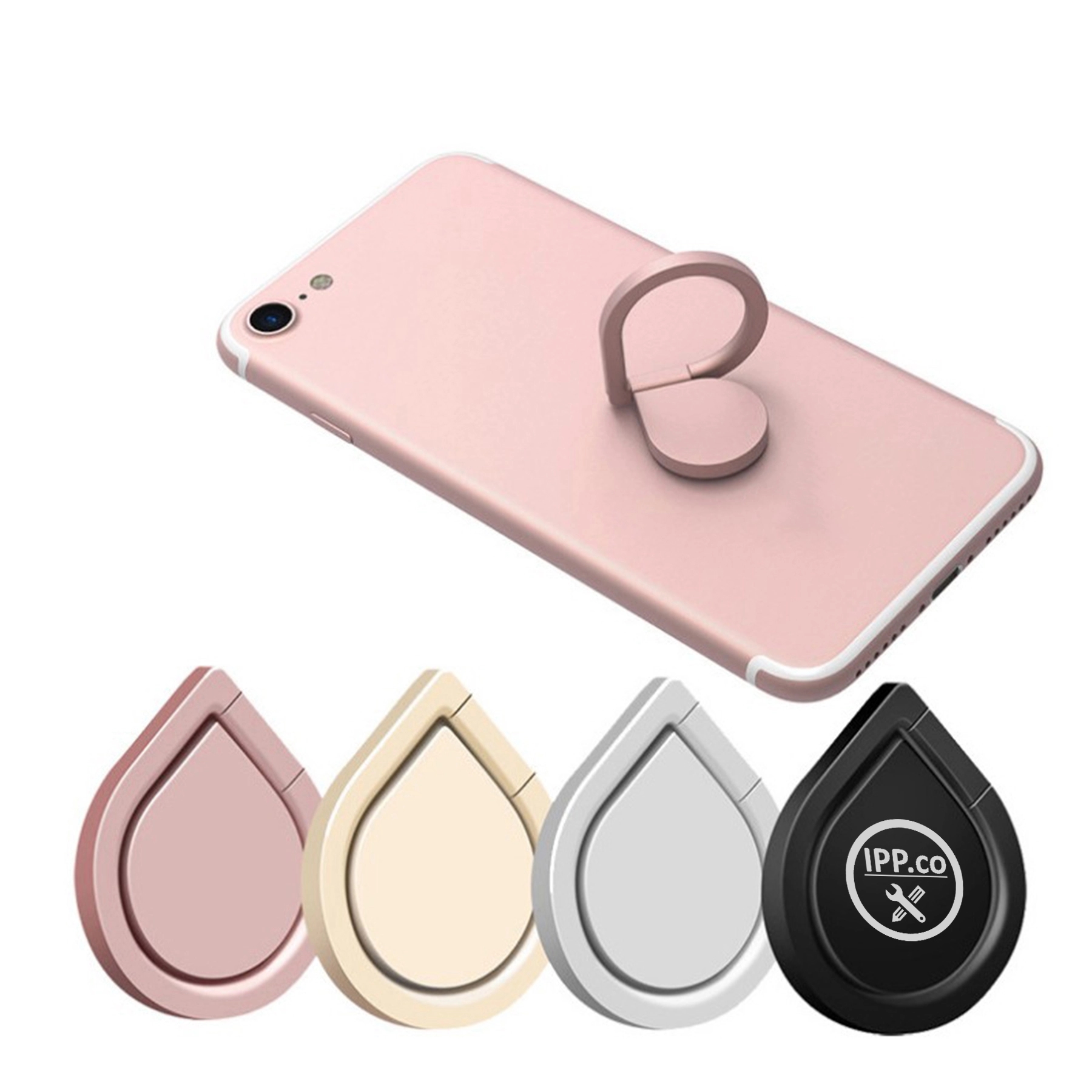 Cell Phone Ring Holder Stand with Polished Metal 3