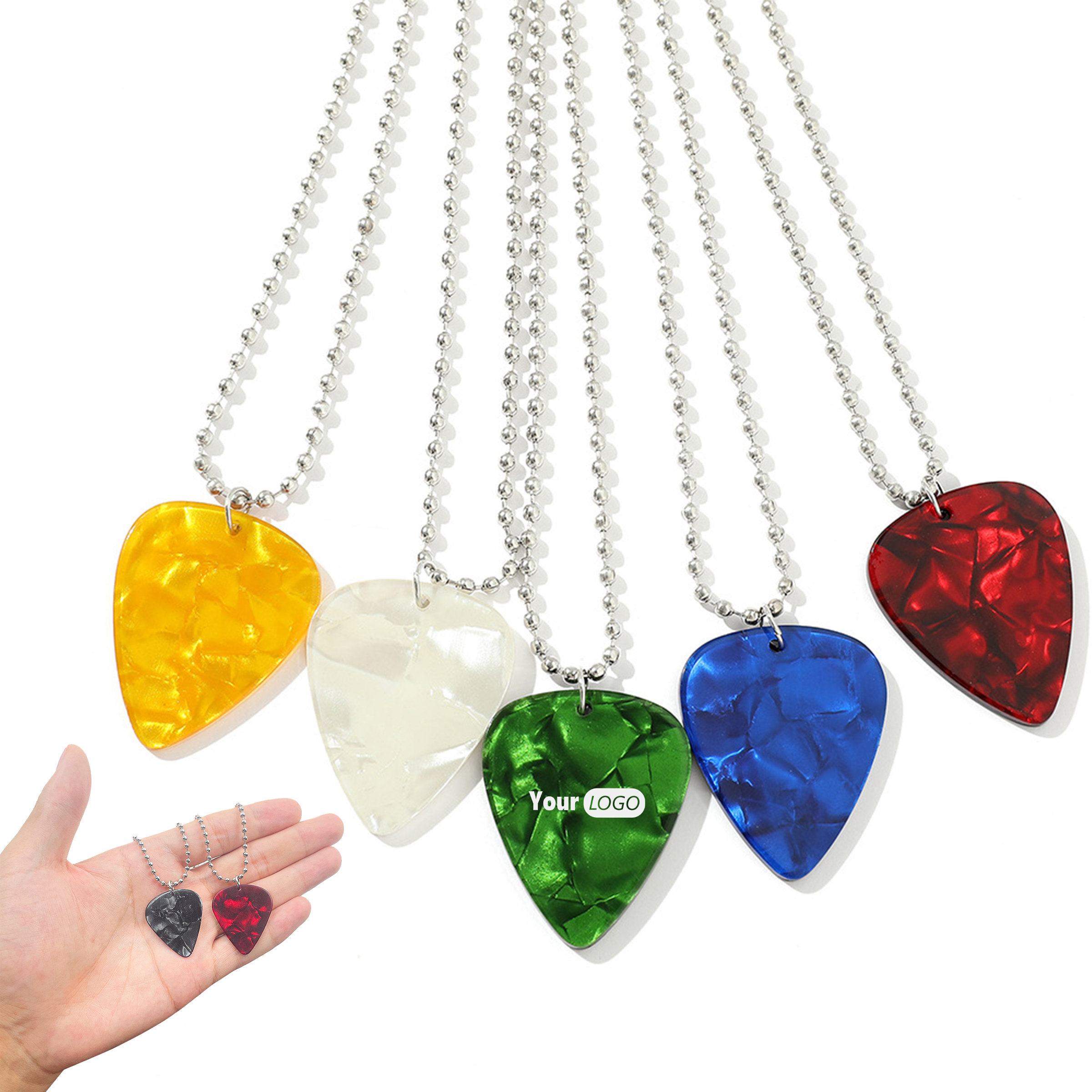 Plastic Custom Guitar Pick Necklace 1