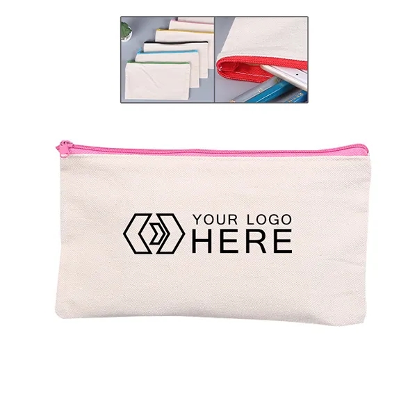 Chroma Zip Cotton Pouch - 5-1/2" x 11" 1