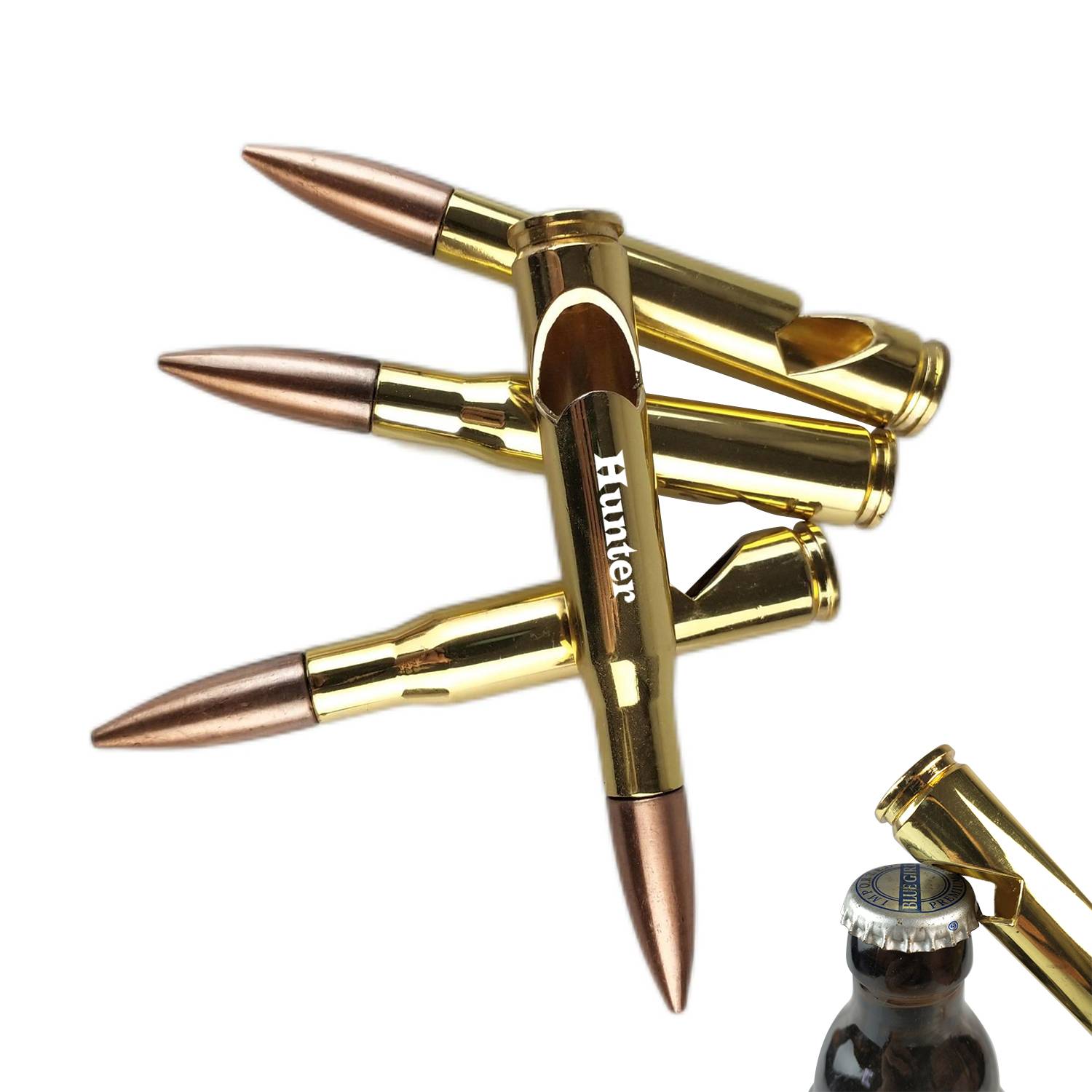 135mm zinc alloy bullet-shaped beer bottle opener
