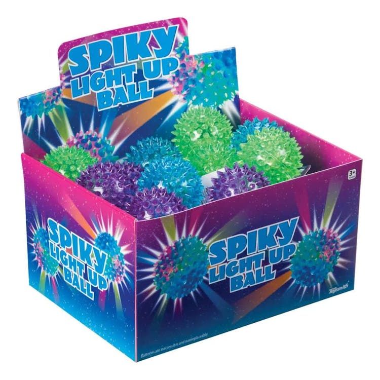 Flashing Spiky Balls - Assorted Colors 2.5" 2