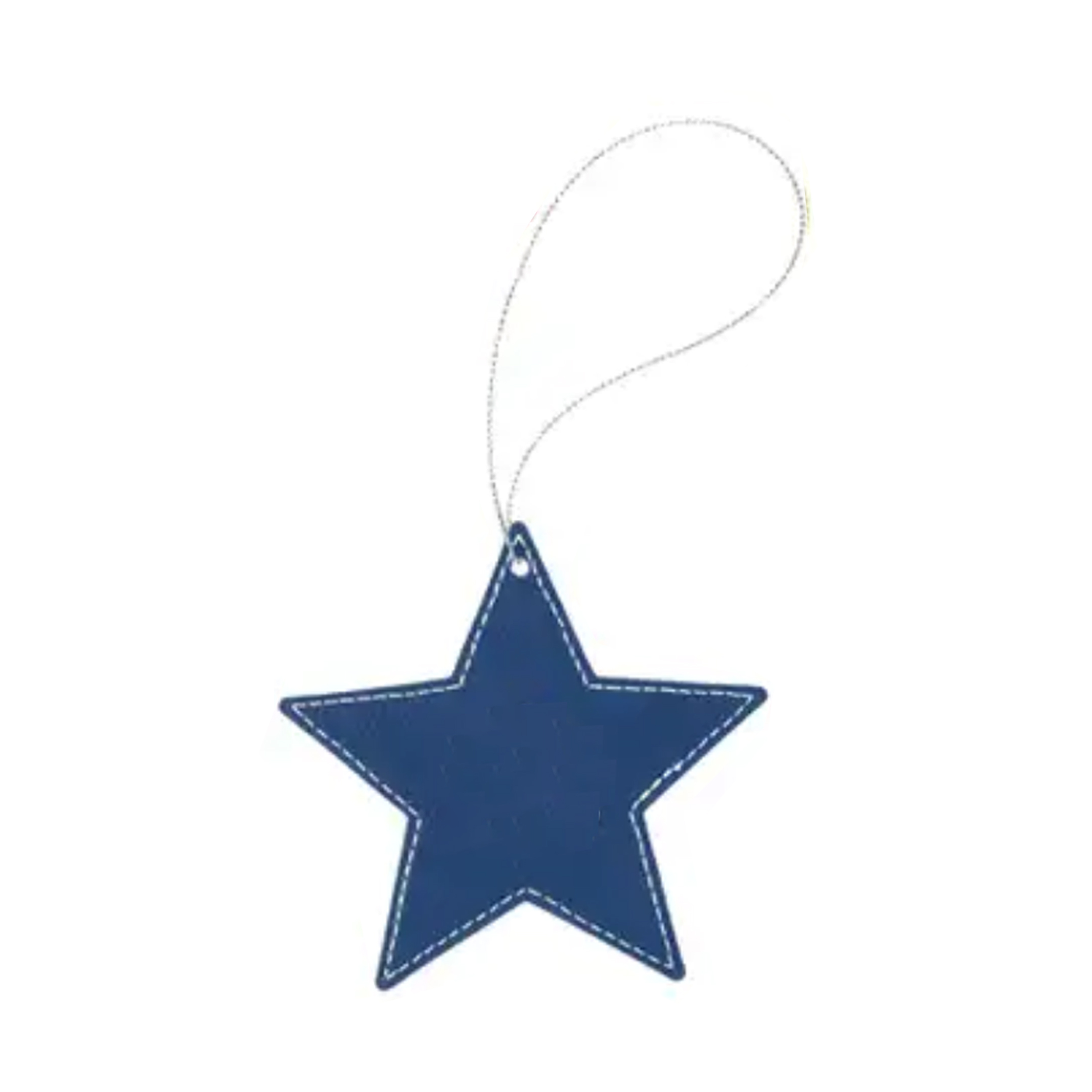 Leather Star Shaped Ornament with String 10