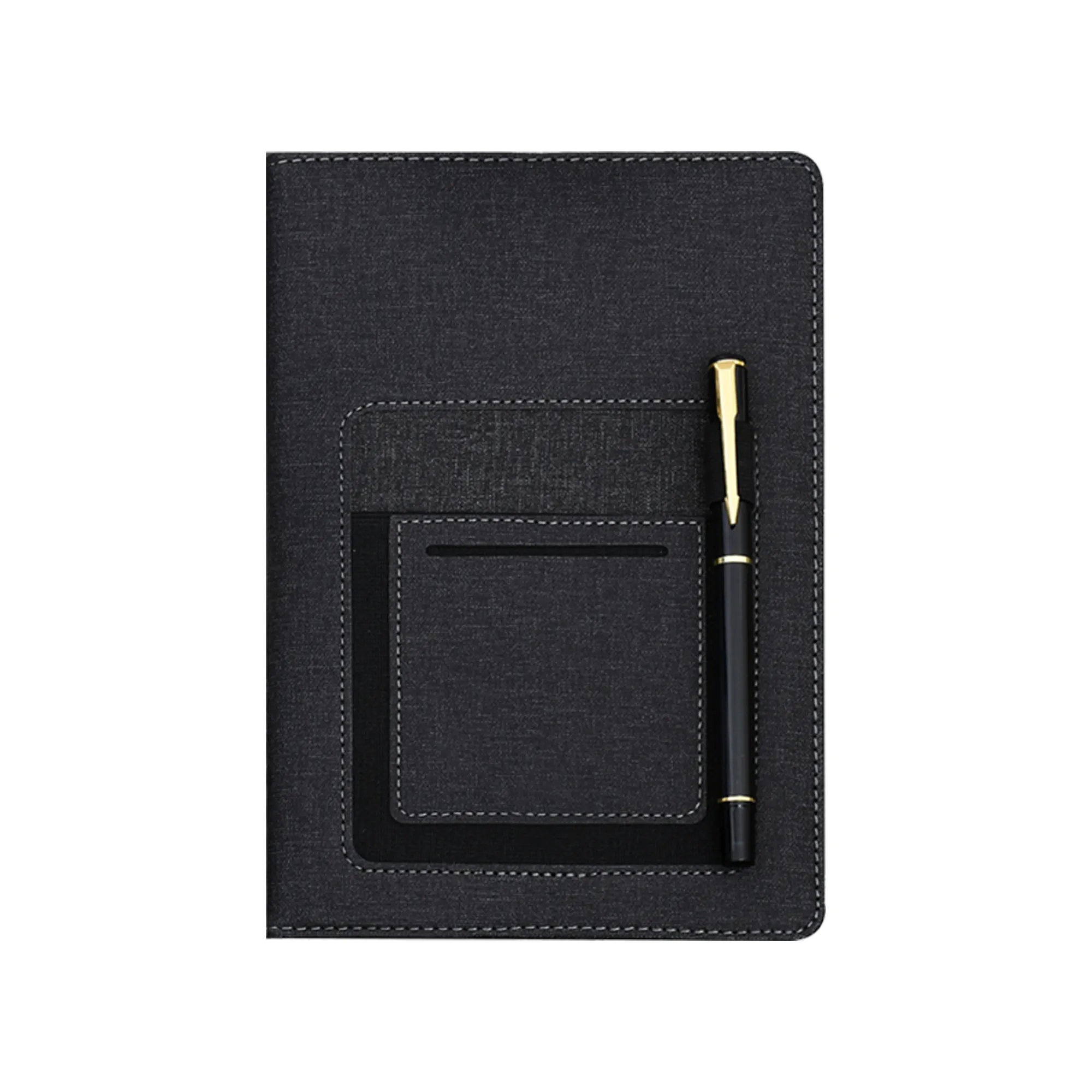 Canvas Journals With Leatherette Phone Pouch 3