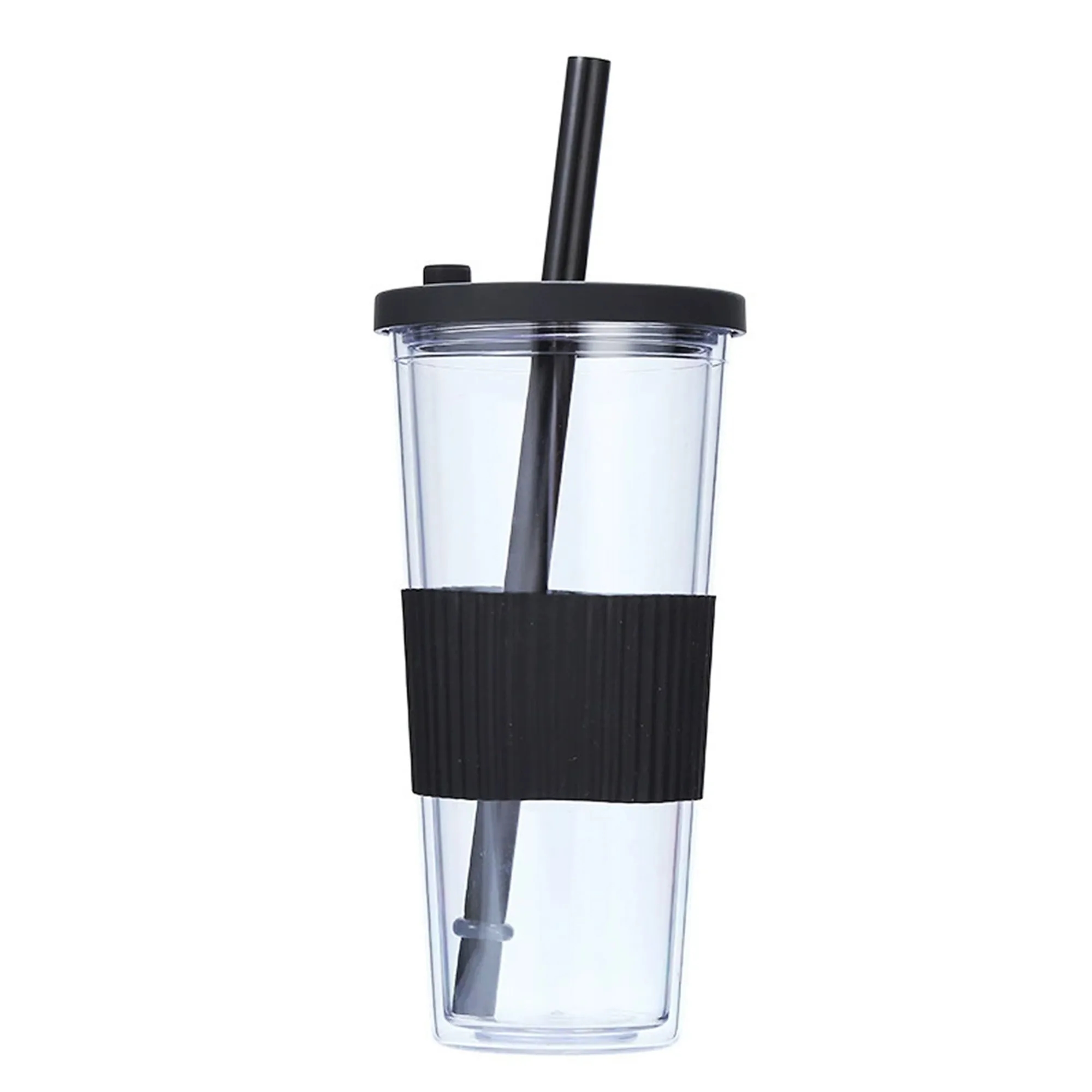 24oz Plastic Tumbler with Lid & Straw 9