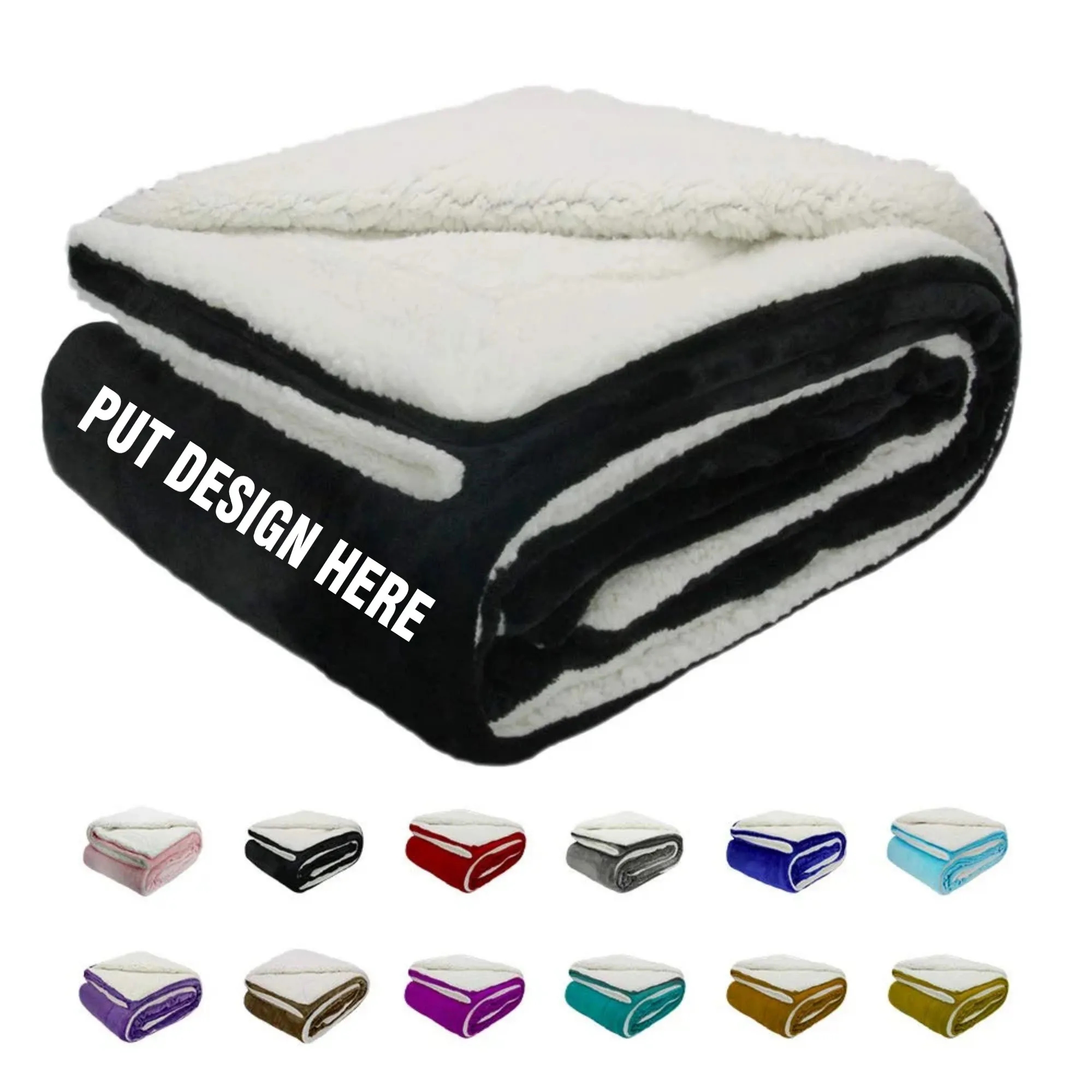 Sherpa Fleece Throw Blanket for Couch 50x60 Inches 1