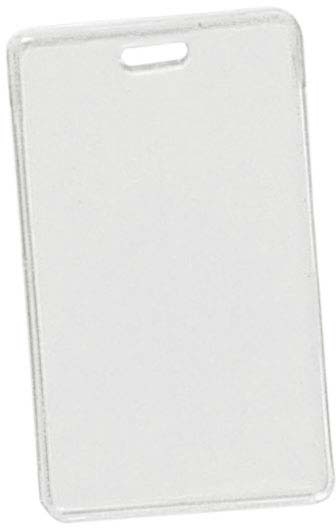2.64" W x 4.50" H - Vertical Clear Vinyl Badge Holder (Blank) 2