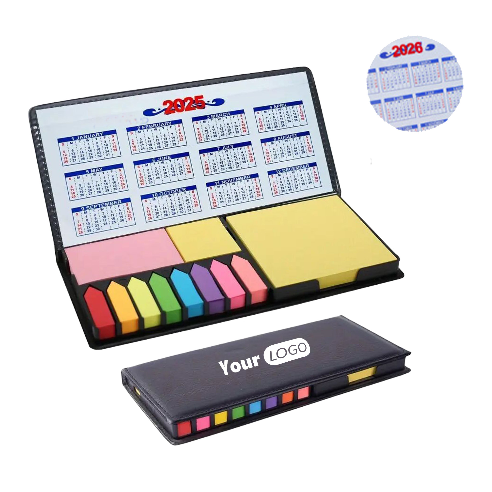 Black PU Sticky Note Set 2