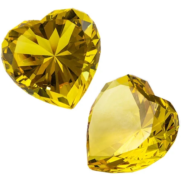 Red Heart Shaped Crystal Diamond Paperweight 8