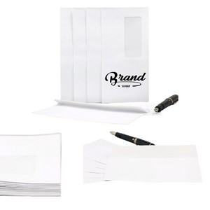 White Windowed Paper Envelope 3