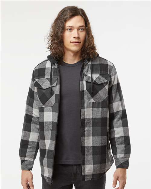 Quilted Flannel Hooded Jacket 8620