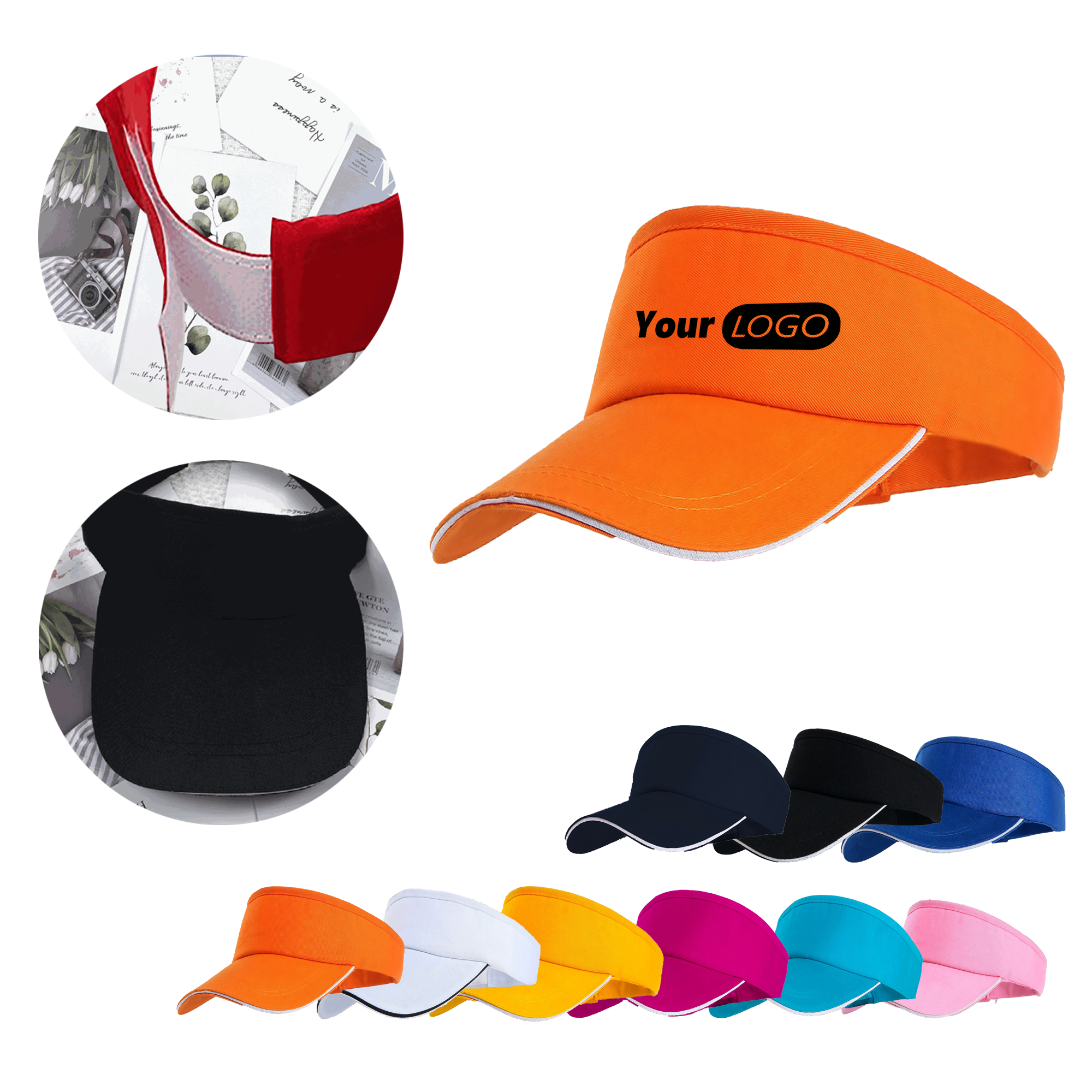 Polyester Visor Hat MOQ 20 3
