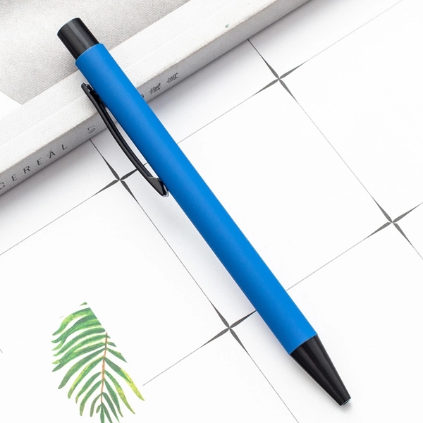 SOFT RUBBER CLICK METAL BALLPOINT PEN 10