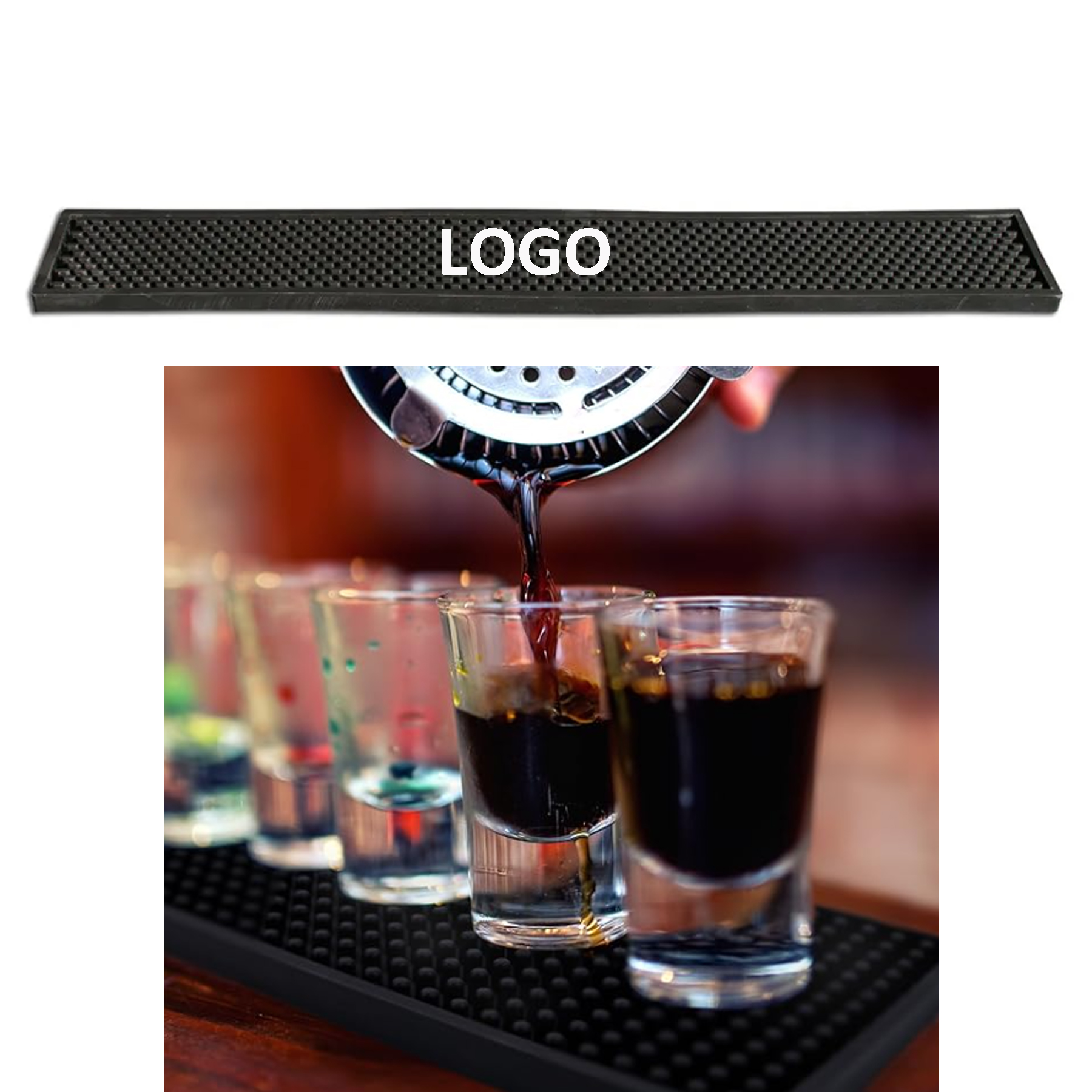 Rubber Non Slip Bar Rail Mat 2