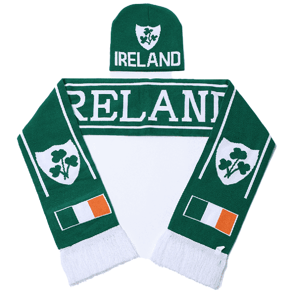 Custom High Knitted Stretch Acrylic Beanie and Scarf Set 3
