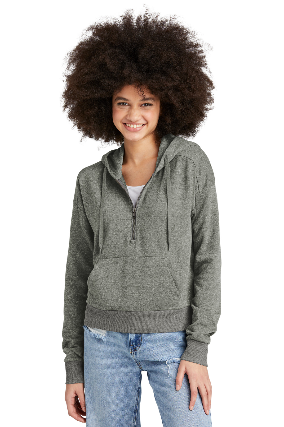 District Women's Perfect Tri Fleece 1/2-Zip Pullover DT1311 35