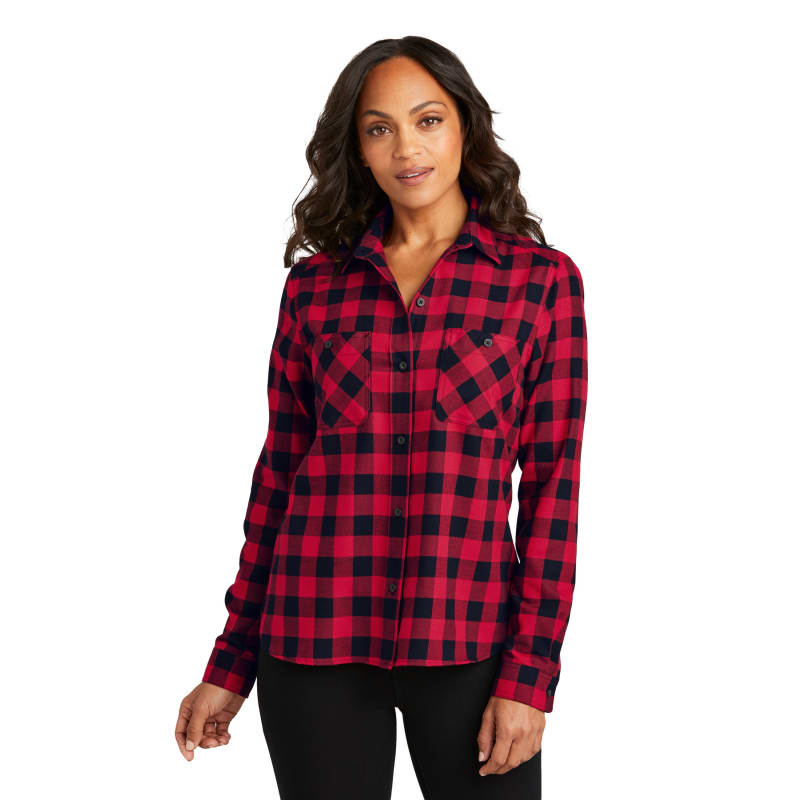 Port Authority Ladies Plaid Flannel Shirt 6