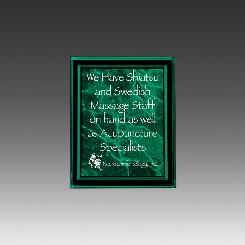 9" x 11" Marble Border Beveled Acrylic Plaque 2