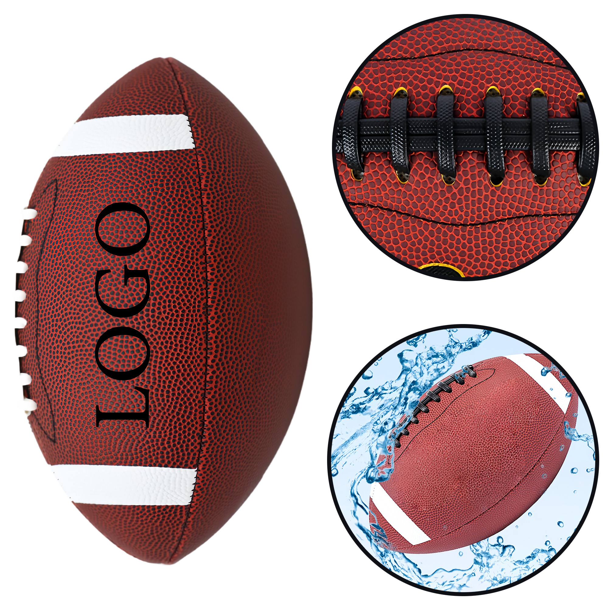 Customizable American PU Grain Football 2